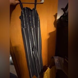 Striped Blue and White Jumpsuit